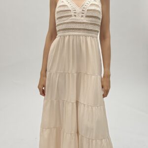 Long Dress with Crochet Top