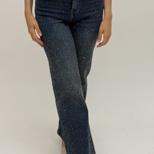 Dark-Wash Jeans with crystals