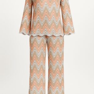 Two-Piece Zigzag Patterned Suit